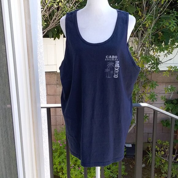 Cabo San Lucas Mexico Men's Tank Top XL Graphic T-Shirt 100% Cotton Distressed - Picture 4 of 5